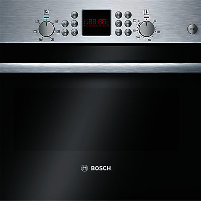 Bosch Serie 6 HBC84H501B Built-In Microwave Oven with Grill, Brushed Steel